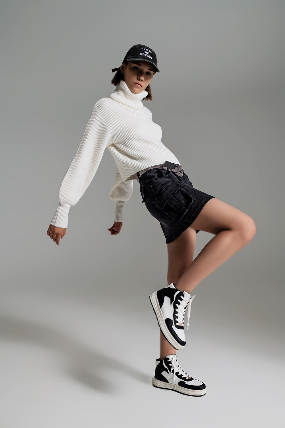 Cargo Mini Skirt in black - Skirts