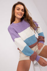 Casual Ladies Knitwear Sweater in Trendy Stripes