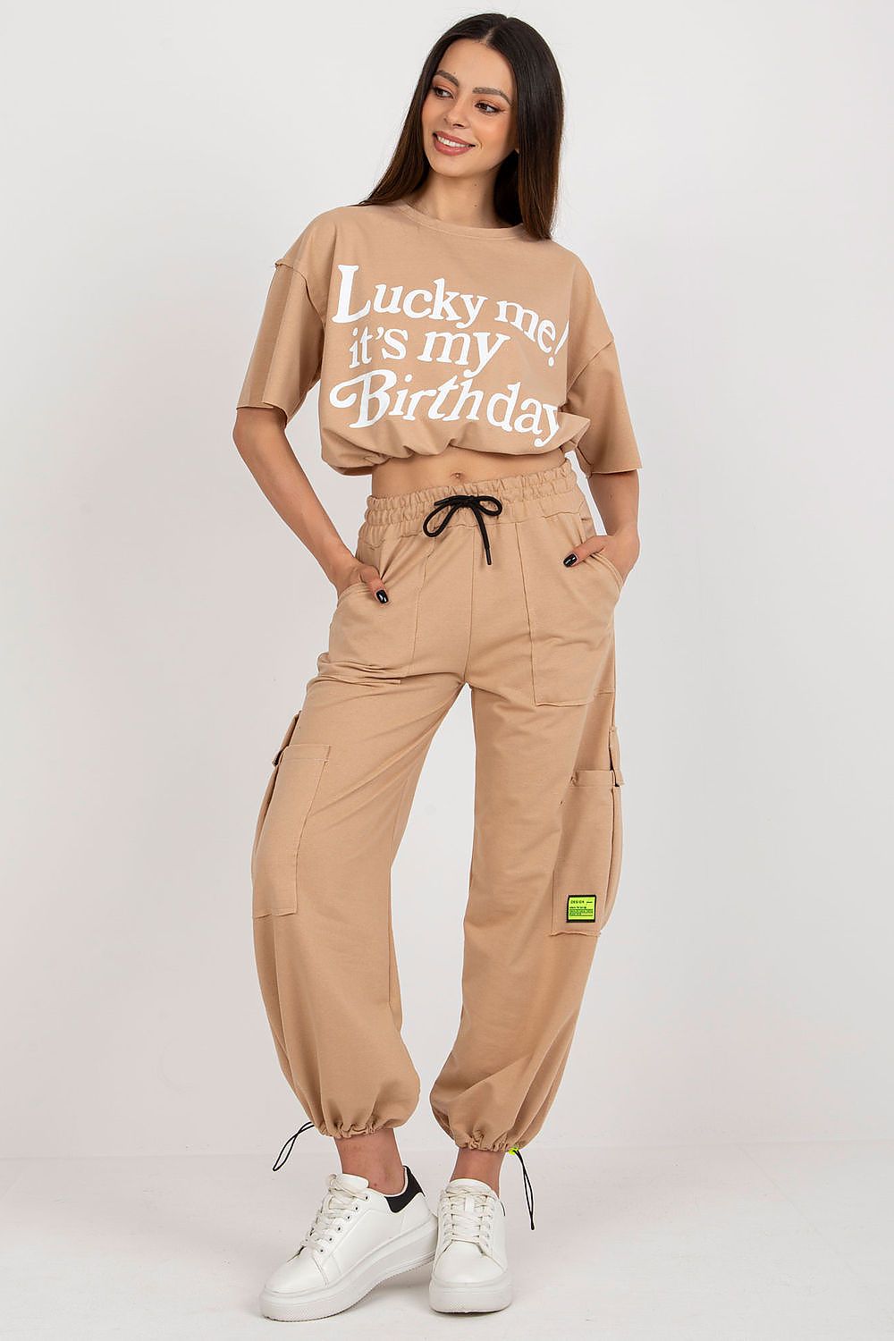 Casual Streetwear Outfit for Women Trendy Set brown s - Outfit Sets