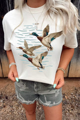 T-shirt décontracté imprimé colvert style western pleine grandeur, tailles plus