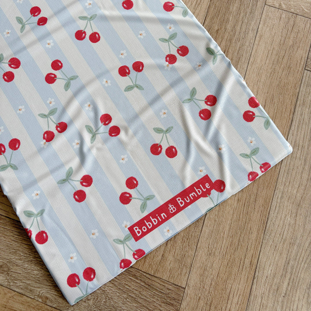 Travel Changing Mat - Cherry Stripe - Changing Mats