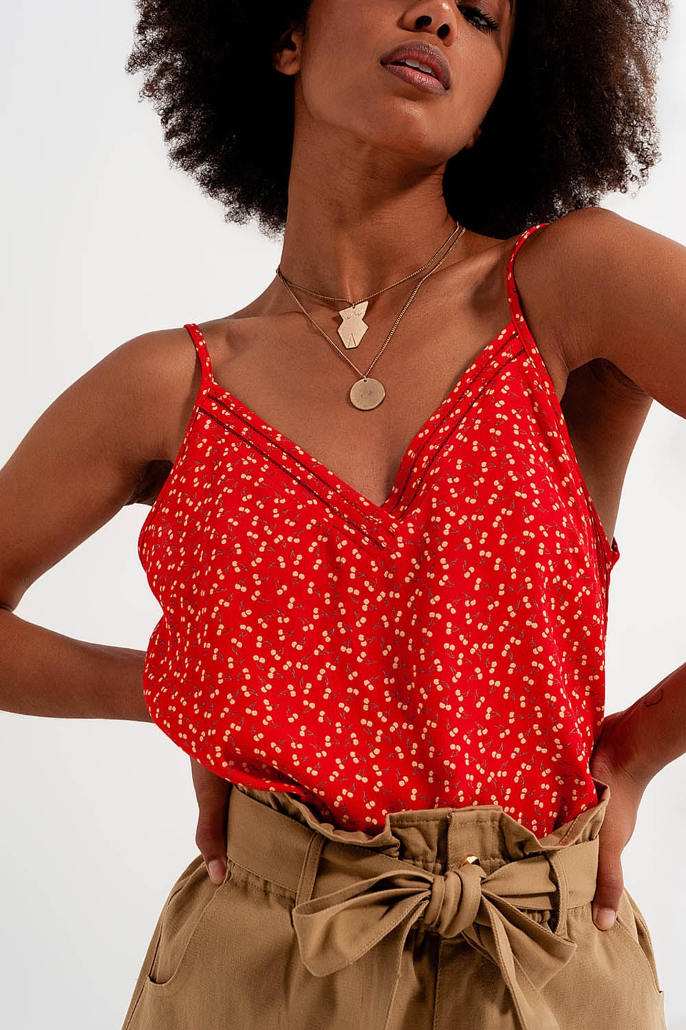 Cherry top in red - Tops
