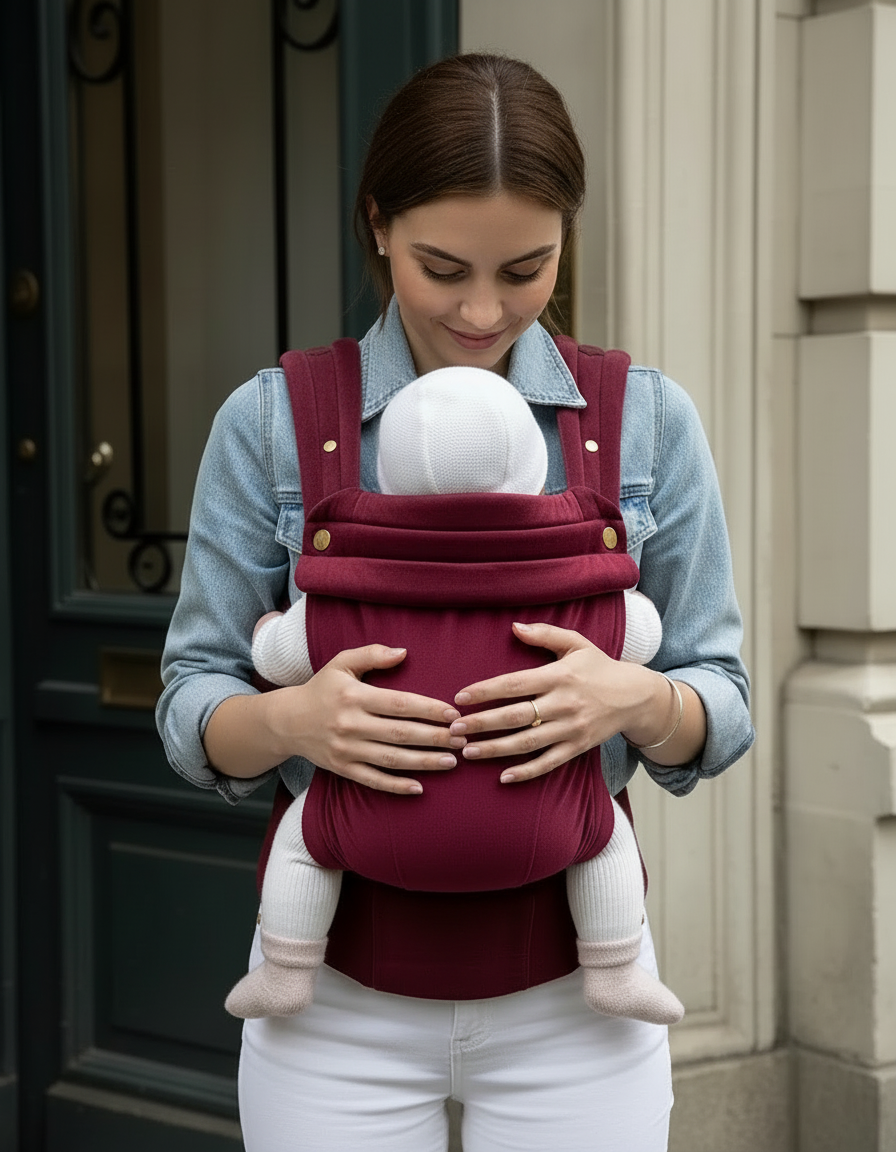 Velvet Baby Carrier - Velvet Cherry - Baby Carriers