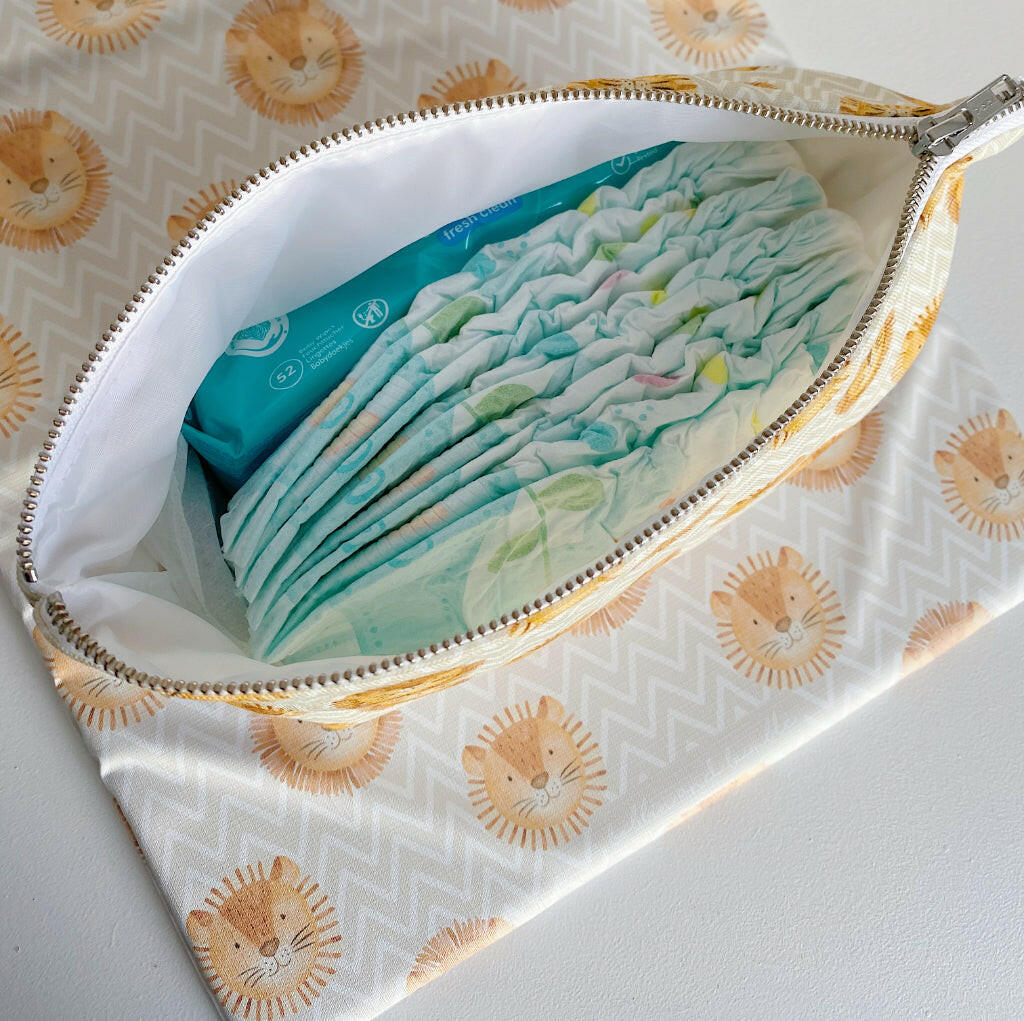 Nappy Wallet - Leo Lion Print - Baby & Toddler