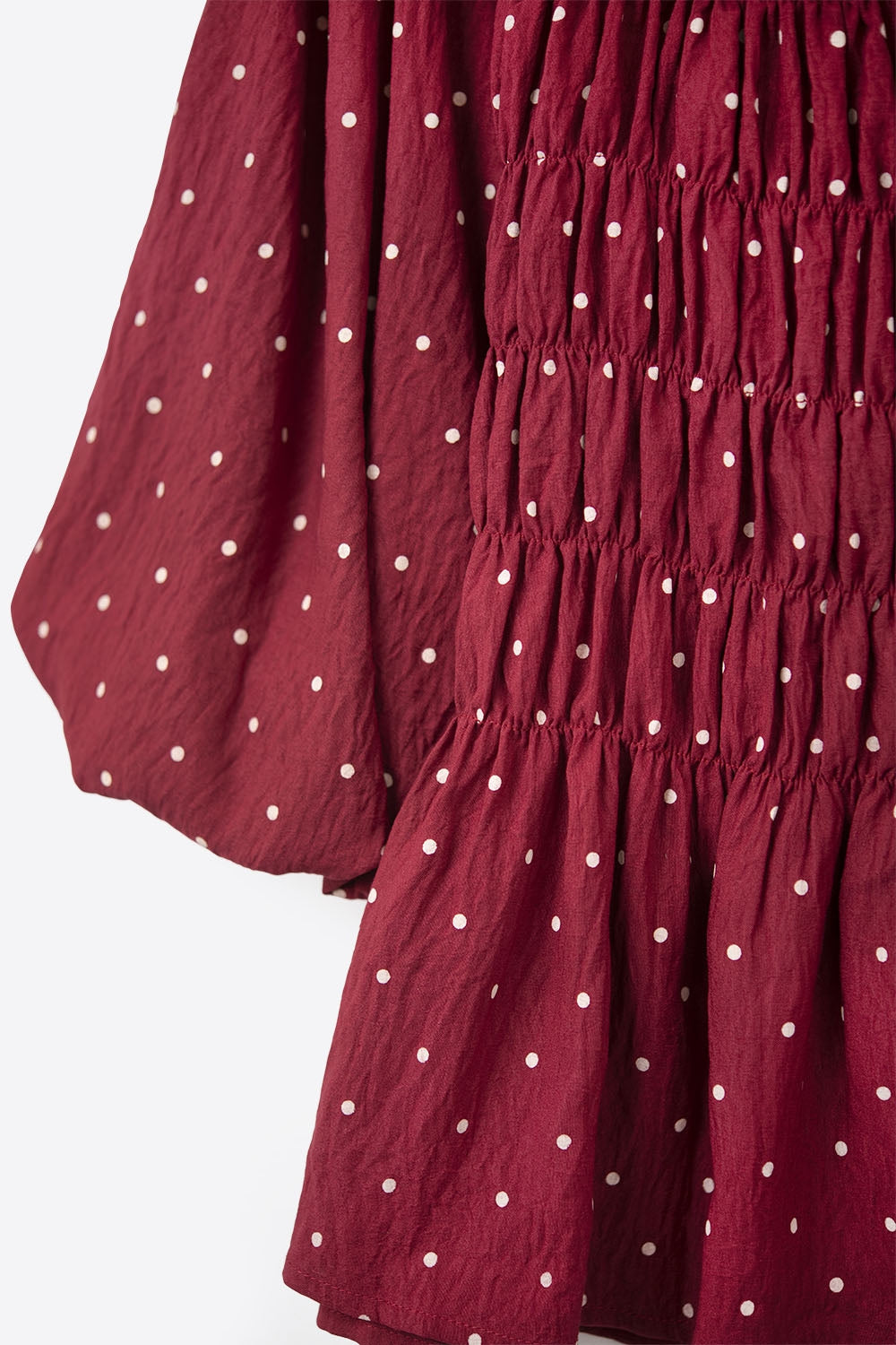 Chic Red Polka-Dot Cropped Top fitted at the waist - Tops