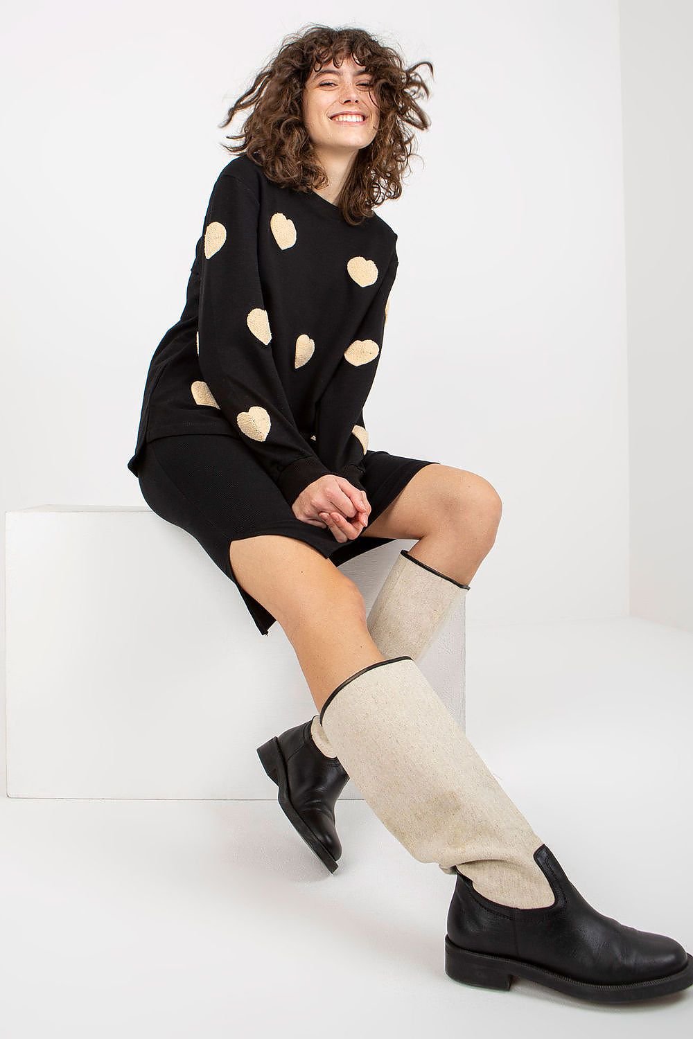 Chic Women's Blouse and Dress Set in Olive Green black S M - Dresses