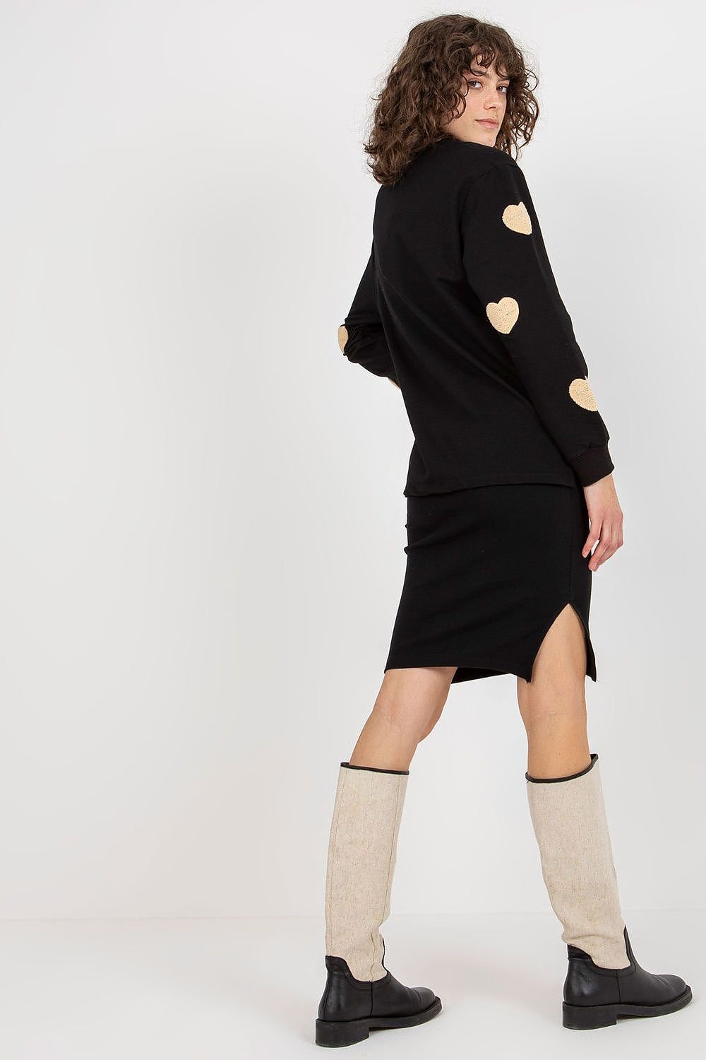 Chic Women's Blouse and Dress Set in Olive Green - Dresses