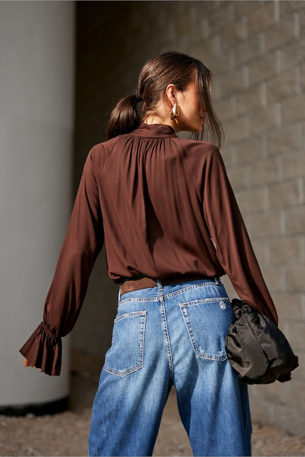 Roco Fashion Chic Women's Brown Blouse for Stylish Outfits -