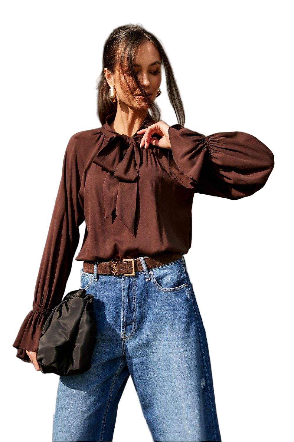 Roco Fashion Chic Women's Brown Blouse for Stylish Outfits -