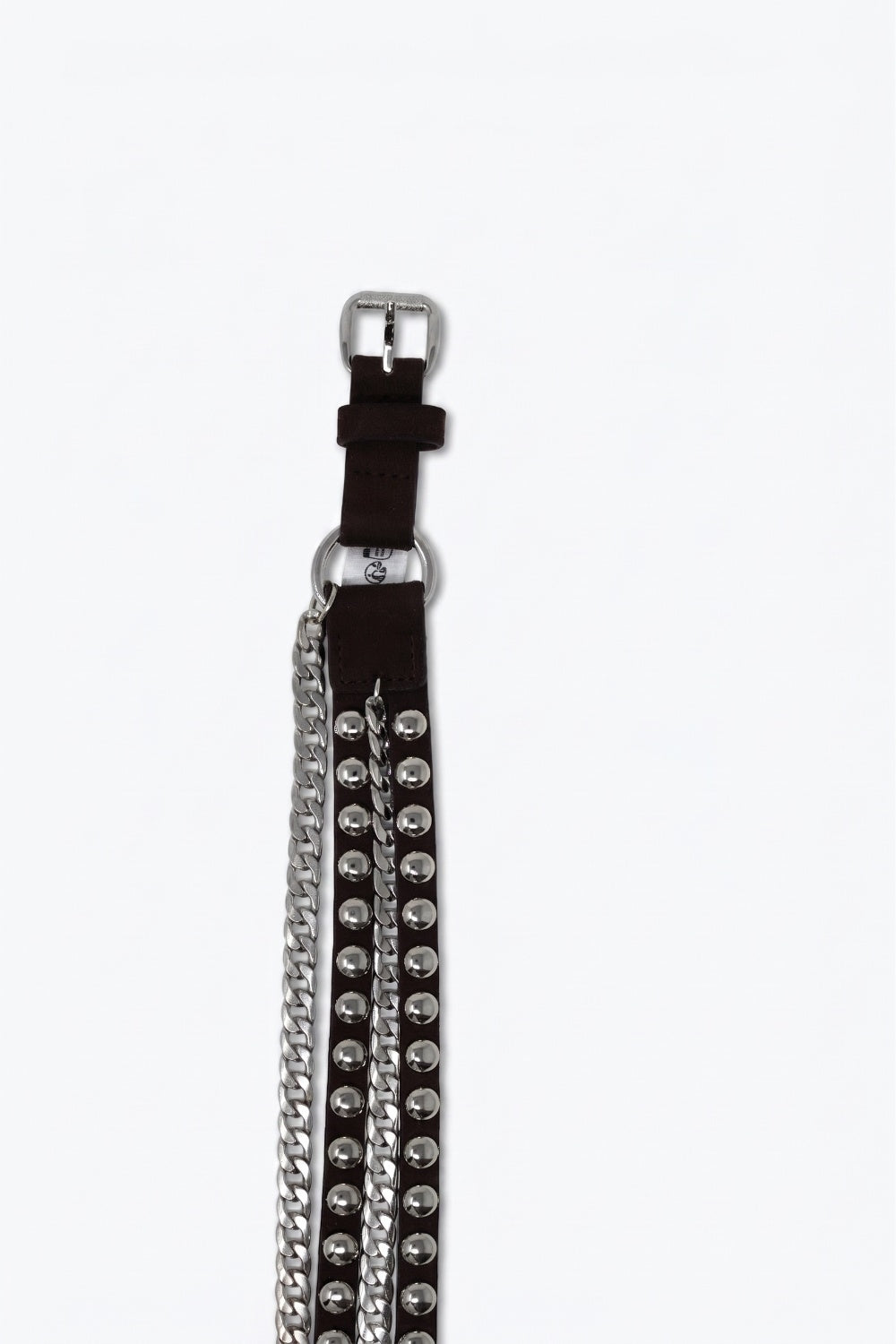 Choco Studded Belt with Hanging Chains