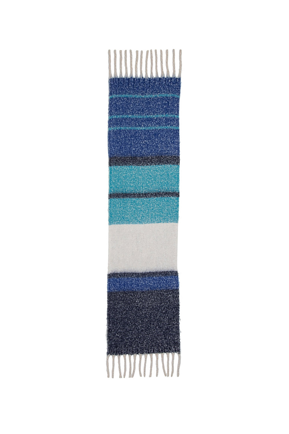 Chunky scarf with stripes in blue - Scarves