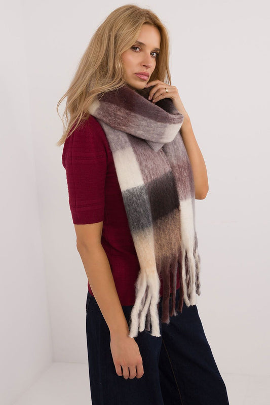 Classic Check Pattern Wrap Scarf for Women - Scarves
