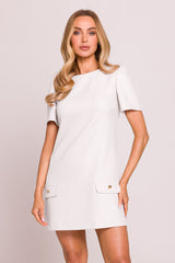 Classic Minimalist Shift Dress with Pockets