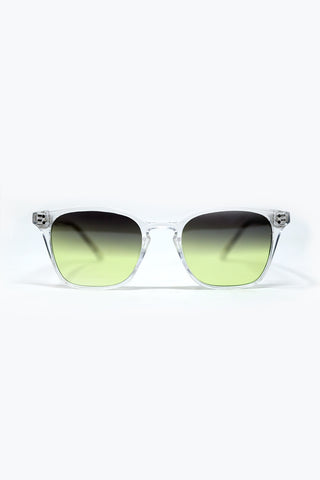 Lunettes de soleil transparentes dégradées avec verres Sunset