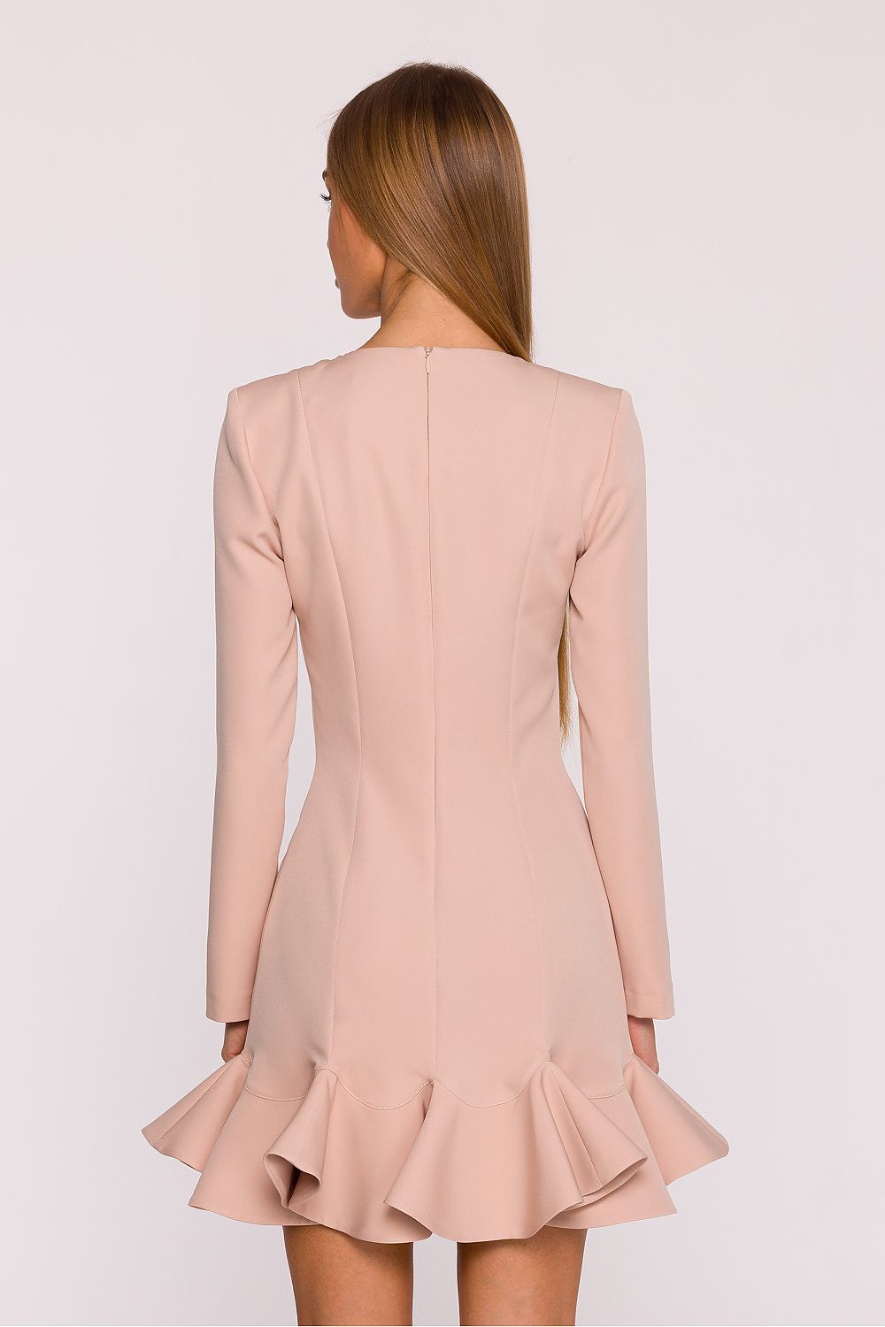 Elegant Long-Sleeve Cocktail Dress for Women - Dresses