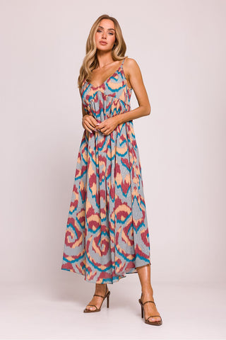 BoutiqueLua - Robe longue fluide et colorée pour femme