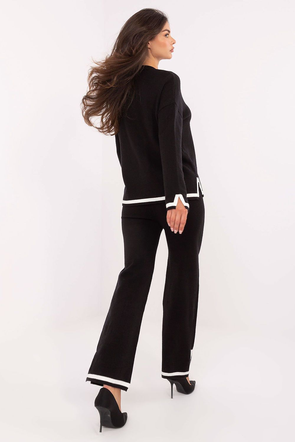 Comfortable Knit Co-Ord Set in Burgundy - Sets