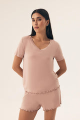 Comfortable Summer Pyjama Set in Soft Pink