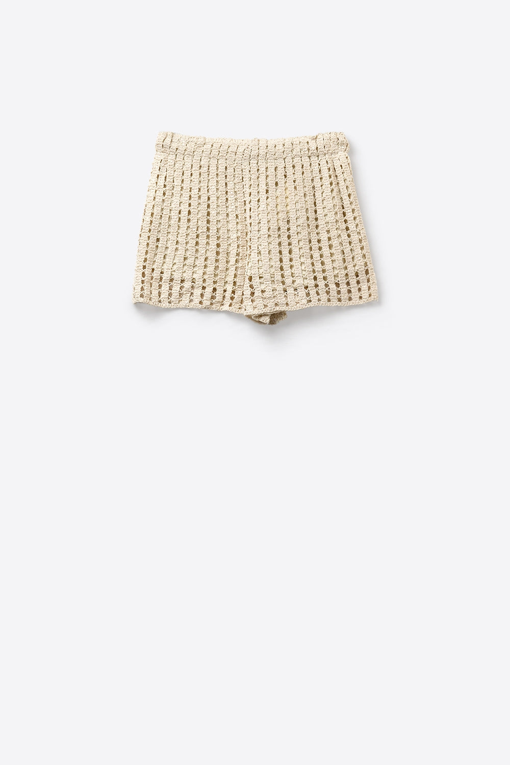 Comfy Crochet Beige Shorts - Pants