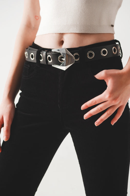 Cord flare in black - Trousers