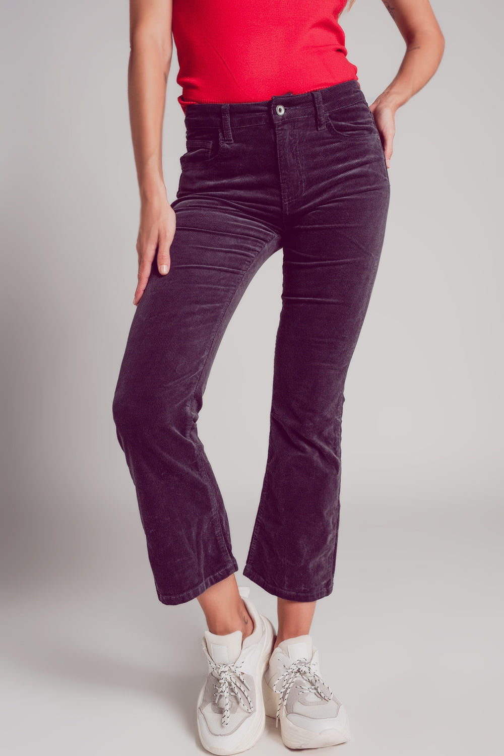 Cord flare in brown - Trousers