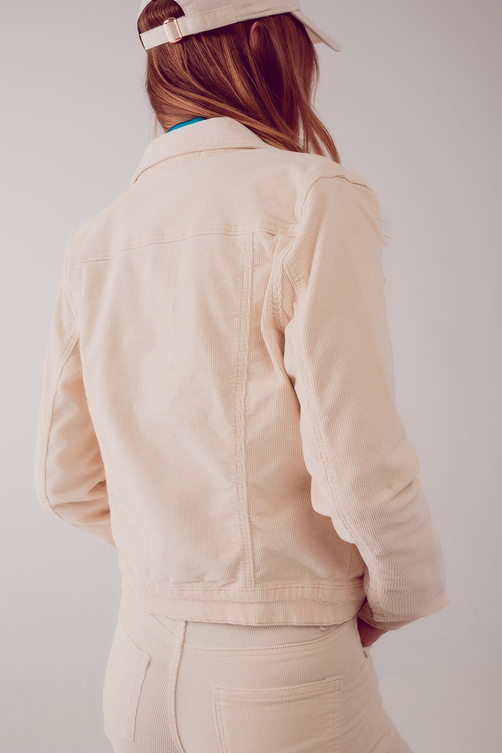 Cord jacket in beige - Jackets
