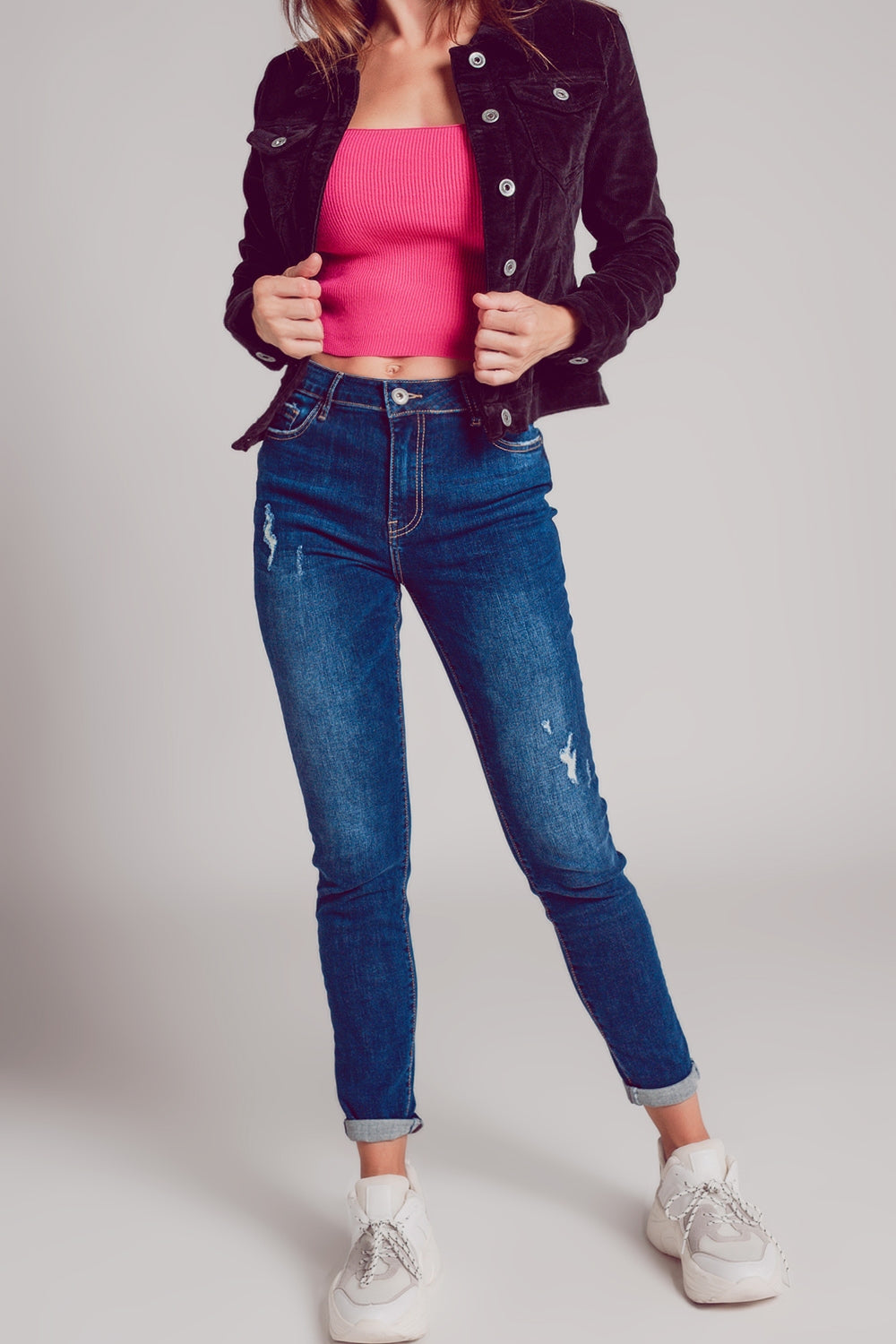 Cord jacket in black - Jackets