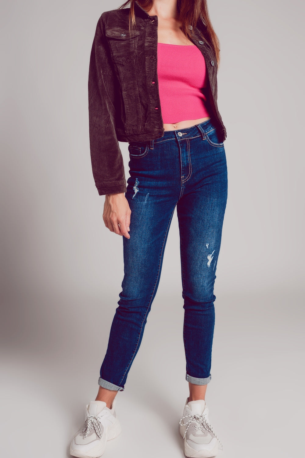 Cord jacket in brown - Jackets