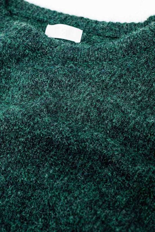 Cozy Balloon Sleeve Jumper in Emerald Green - Jumpers