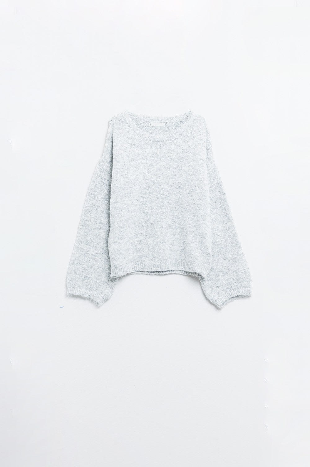 Cozy Balloon Sleeve Sweater in light grey - Jumpers
