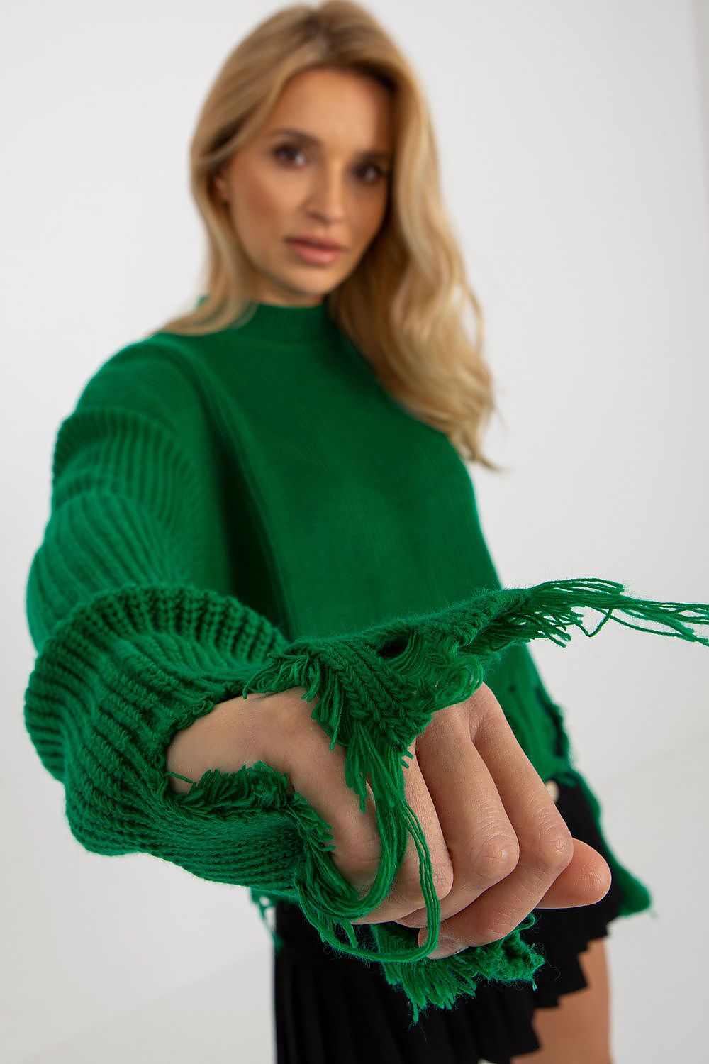 Cozy Loose Cut Stand-Up Collar Sweater - Jumpers