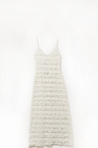 robe longue crème jaune à bretelles