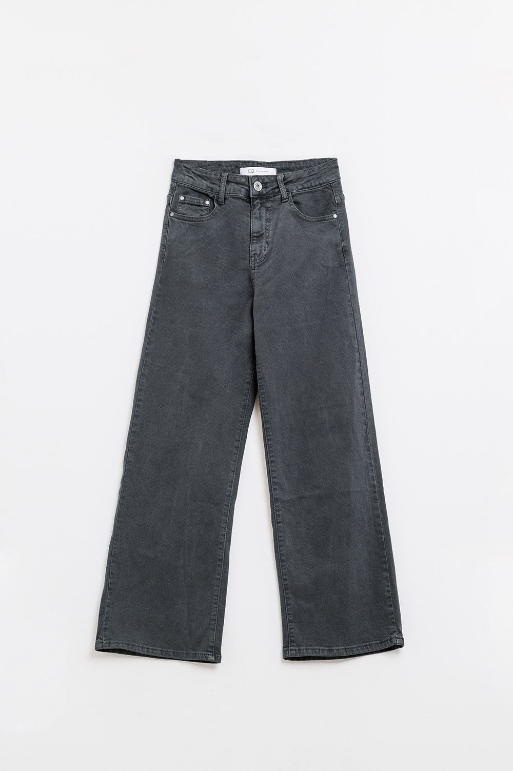 Cropped wide leg jeans in gray - Jeans