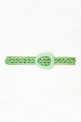 Crystal Embellished Belt in Green