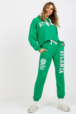 Cozy Sweatshirt Set with Hooded Sweatshirt and High-Waisted Pants