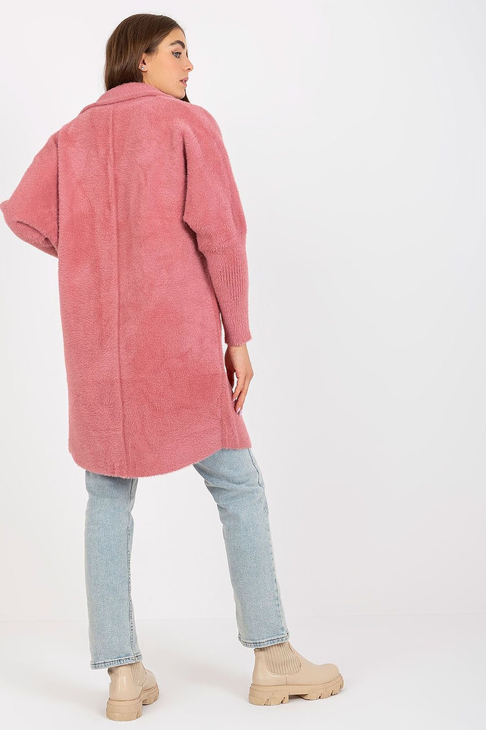 Stylish Women's Long Sleeve Coat with Pockets - Coats