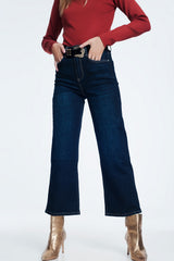 Dark blue mom jeans