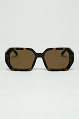 Diamond-Shaped Sunglasses In Ember with Tinted Lenses in Tortoise Shell