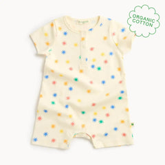 Dinky - Rainbow Sunshine Short Sleeve baby Playsuit