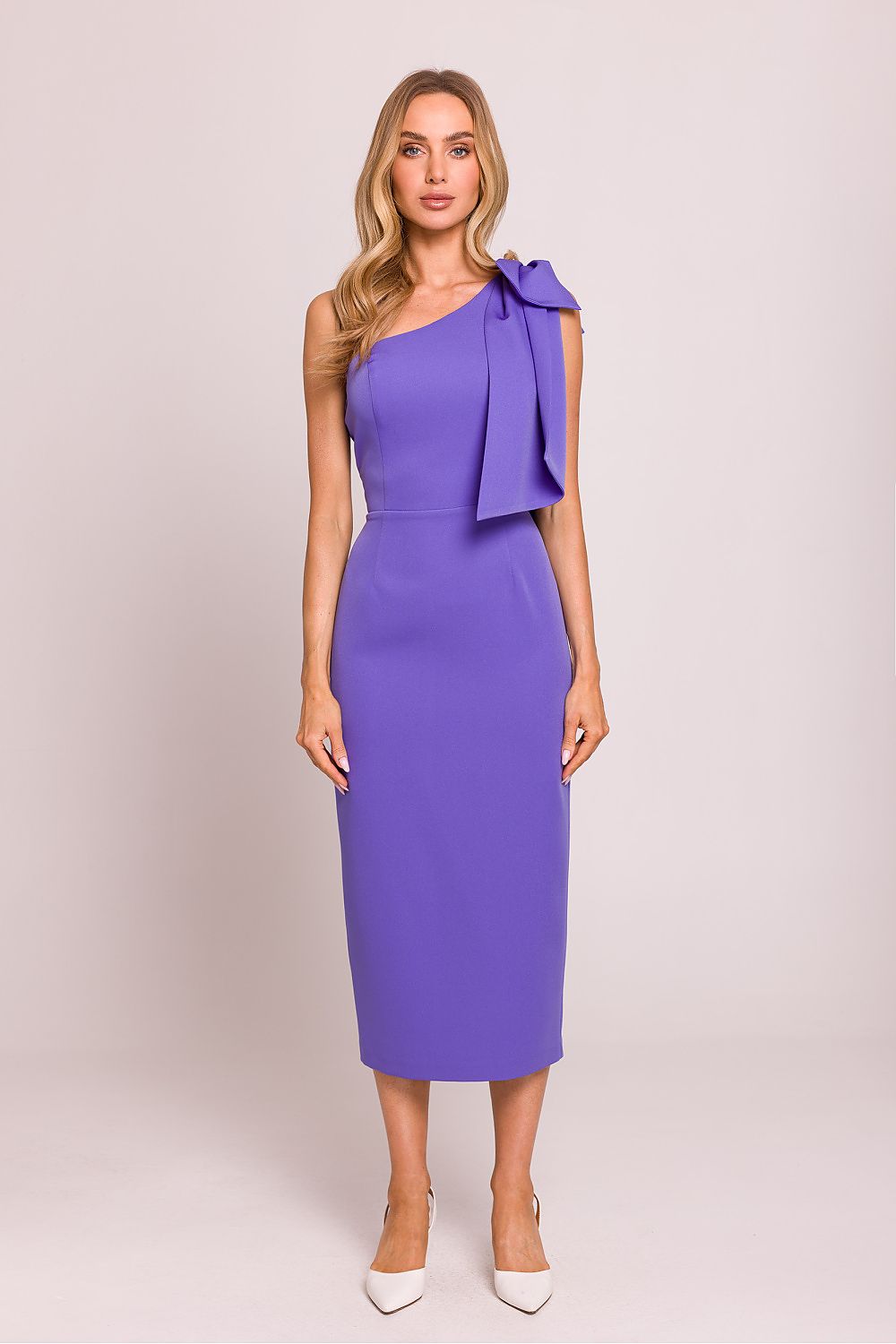 Elegant One-Shoulder Dress for Special Occasions violet - Dresses