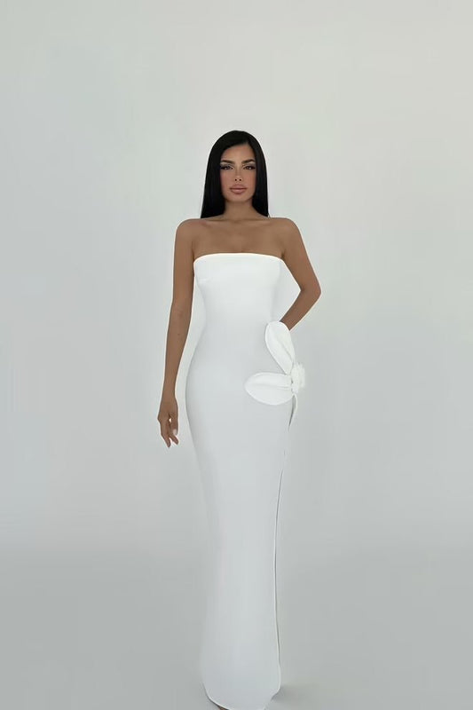Sophie The Label Elegant Strapless Dress with Bow - Dress