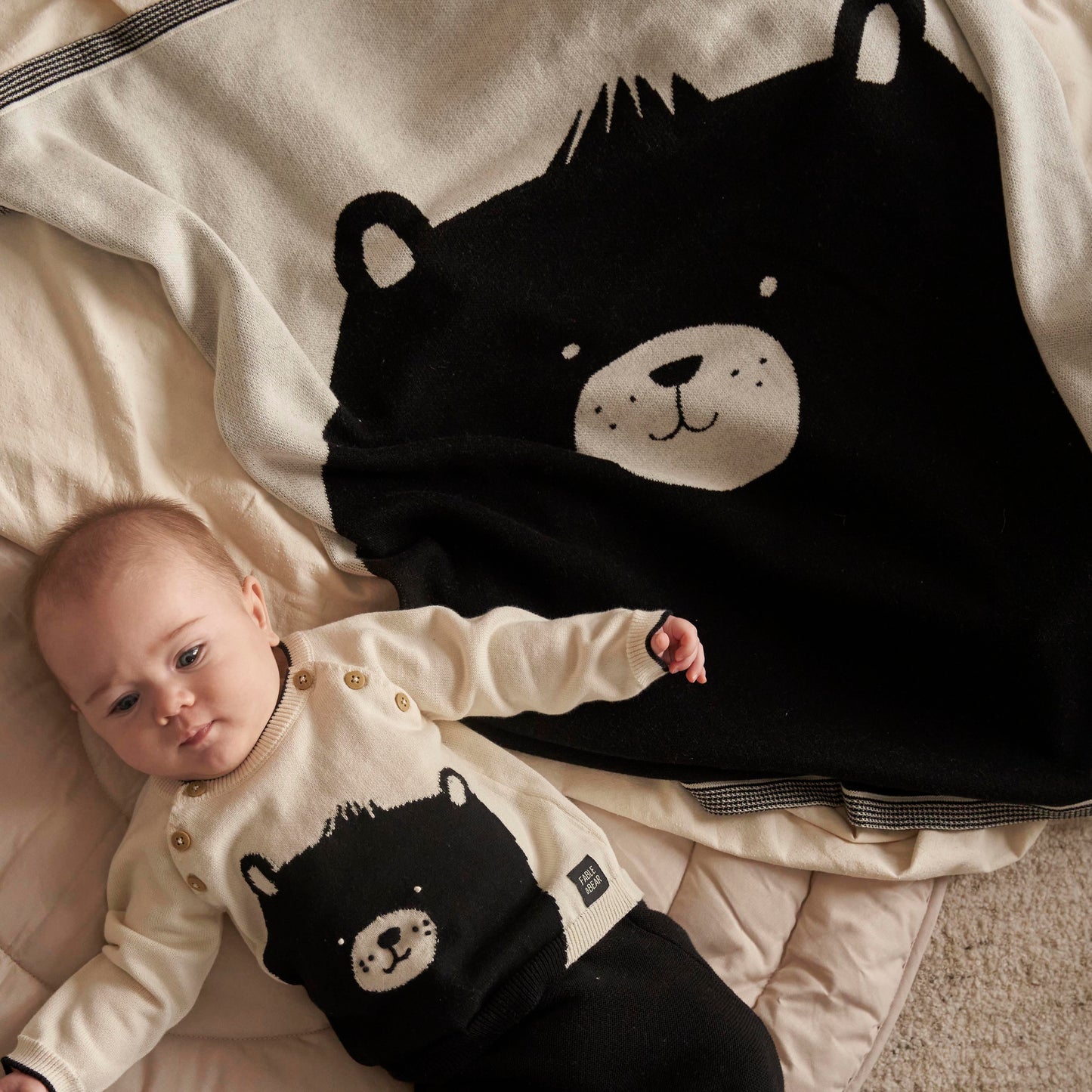 Fable and Bear Baby Leggings - Trendy Black & White Set - Joggers