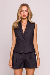 Fashion Waistcoat with Buttons for Women