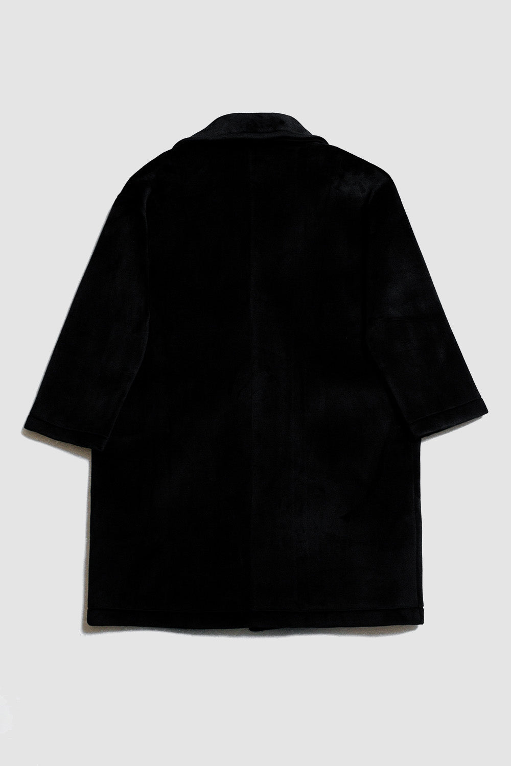 Faux suede oversized coat in black - Coats