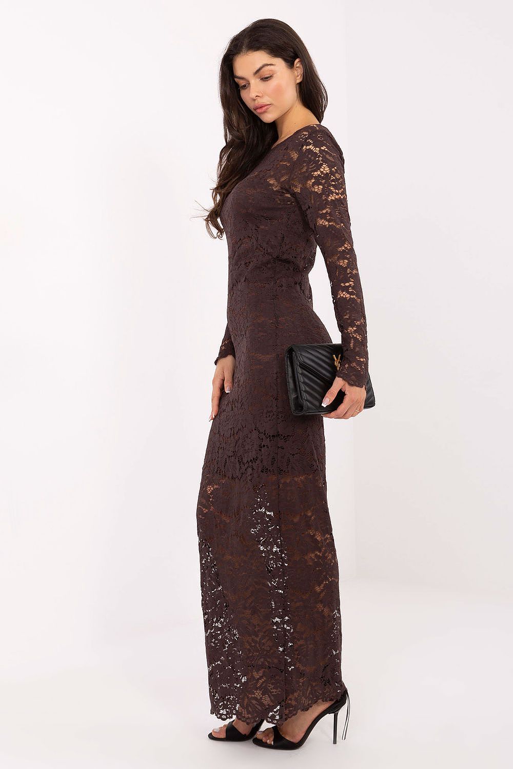 Feminine Lace Maxi Dress for Elegant Occasions - Dresses