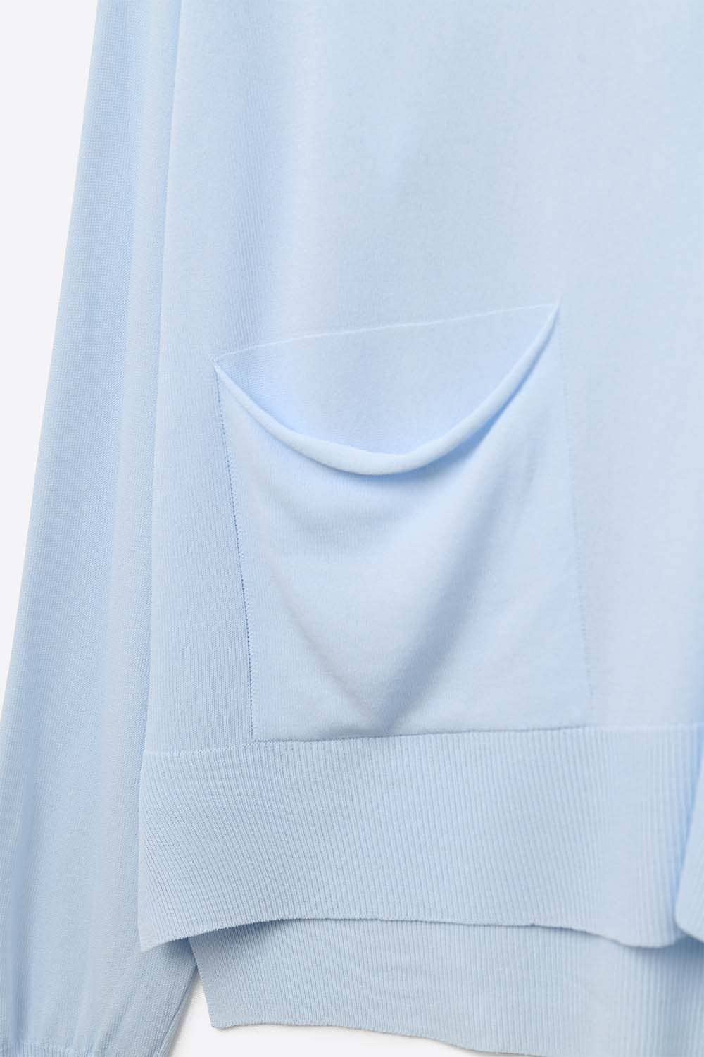 Fine Knit Cardigan with Front Pockets in blue - Cardigans