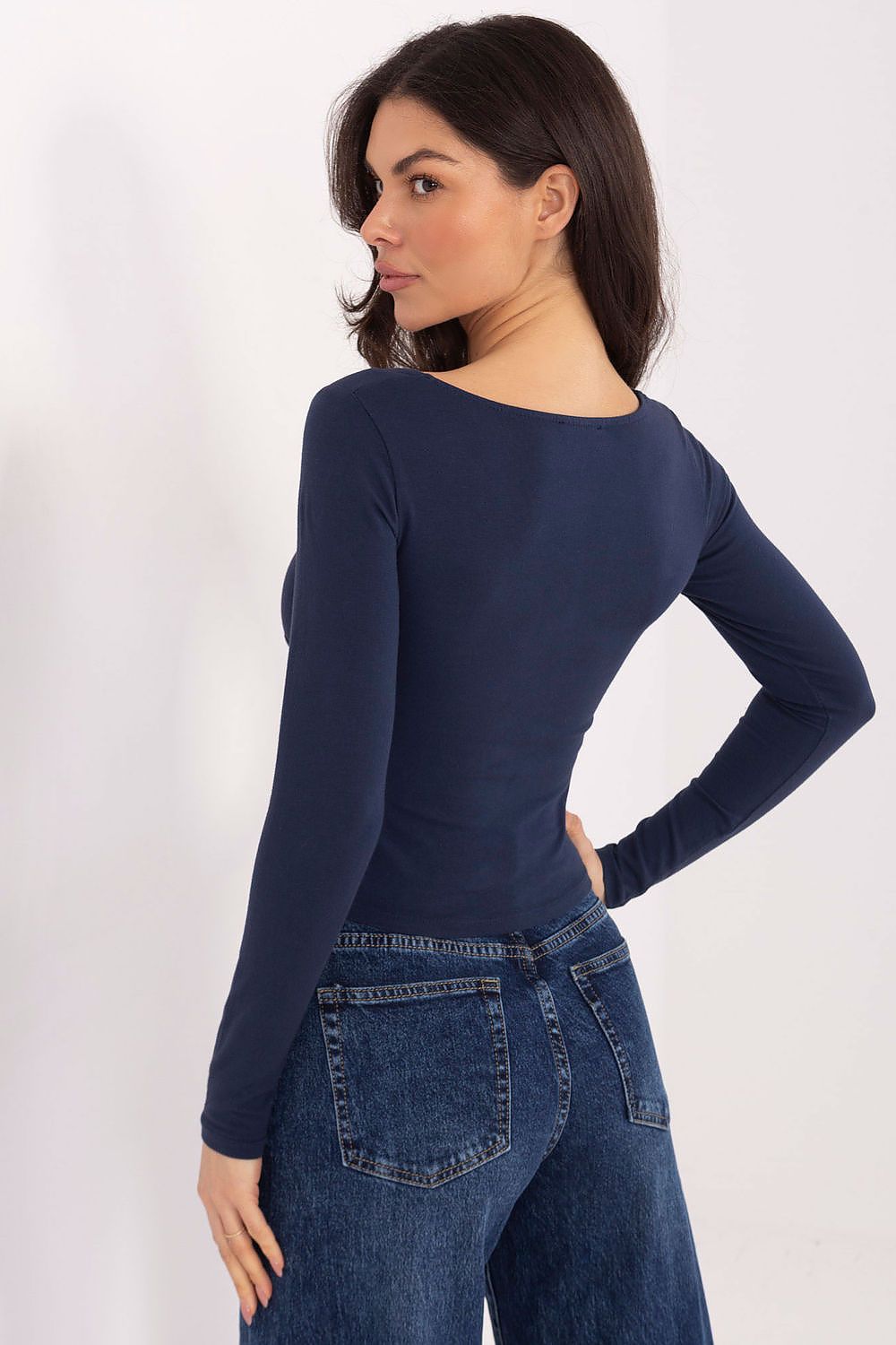 Fitted Long Sleeve Blouse at Lua Boutique - Blouses