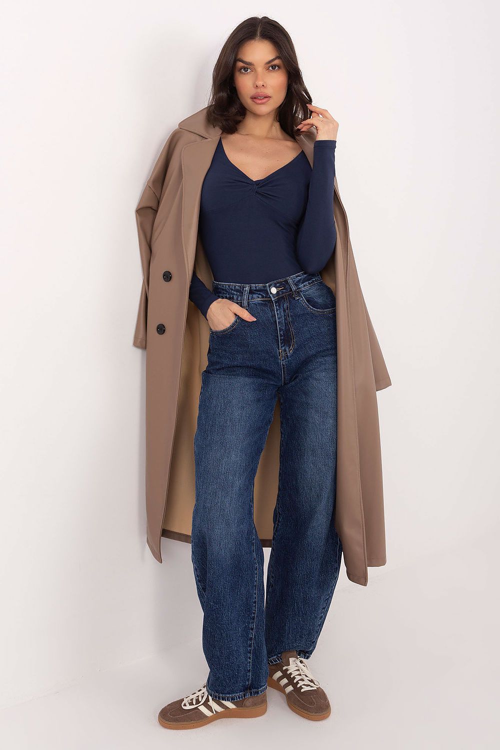 Fitted Long Sleeve Blouse at Lua Boutique - Blouses