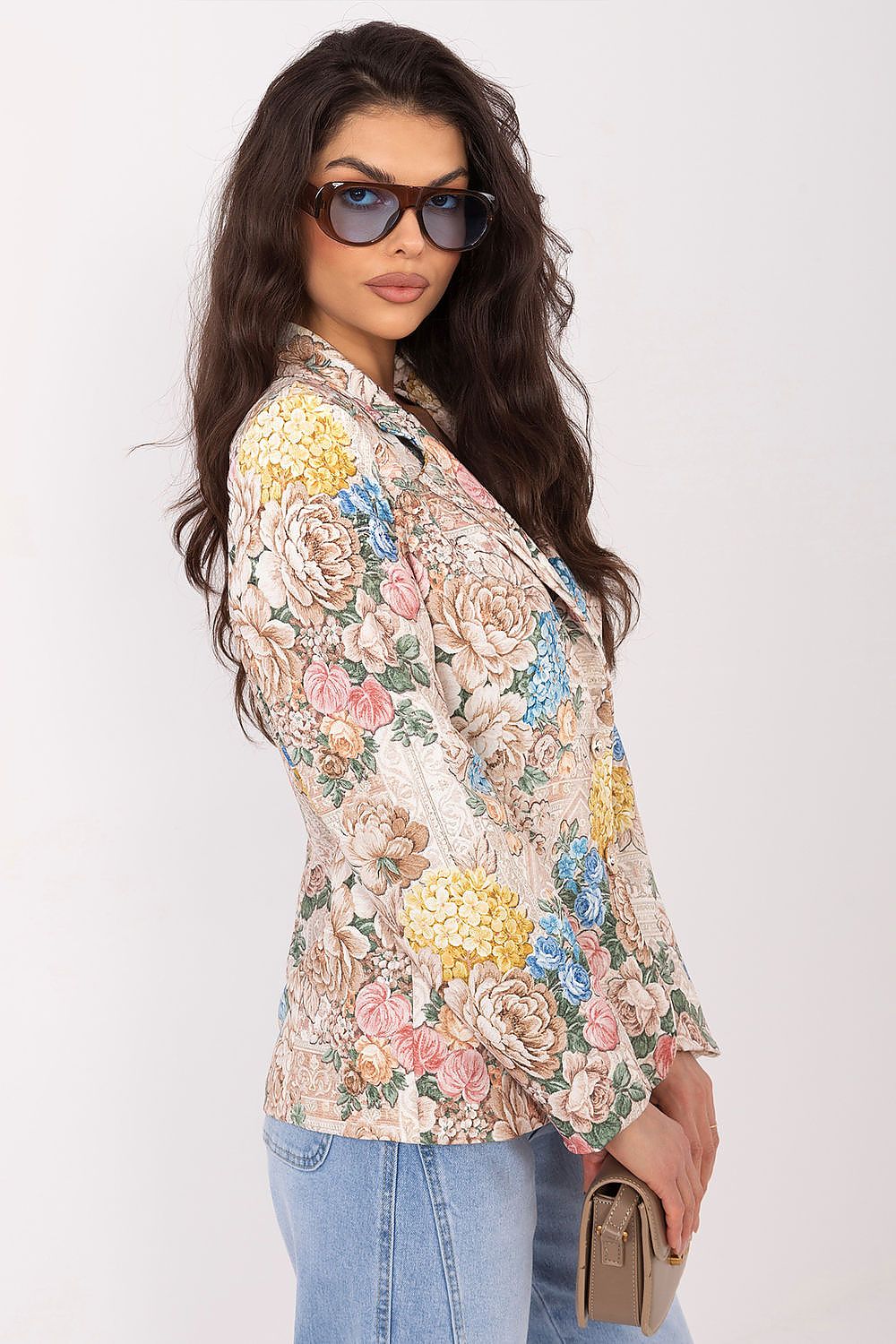 Italy Moda Floral Print Blazer Jacket for Women - Coats & Jackets