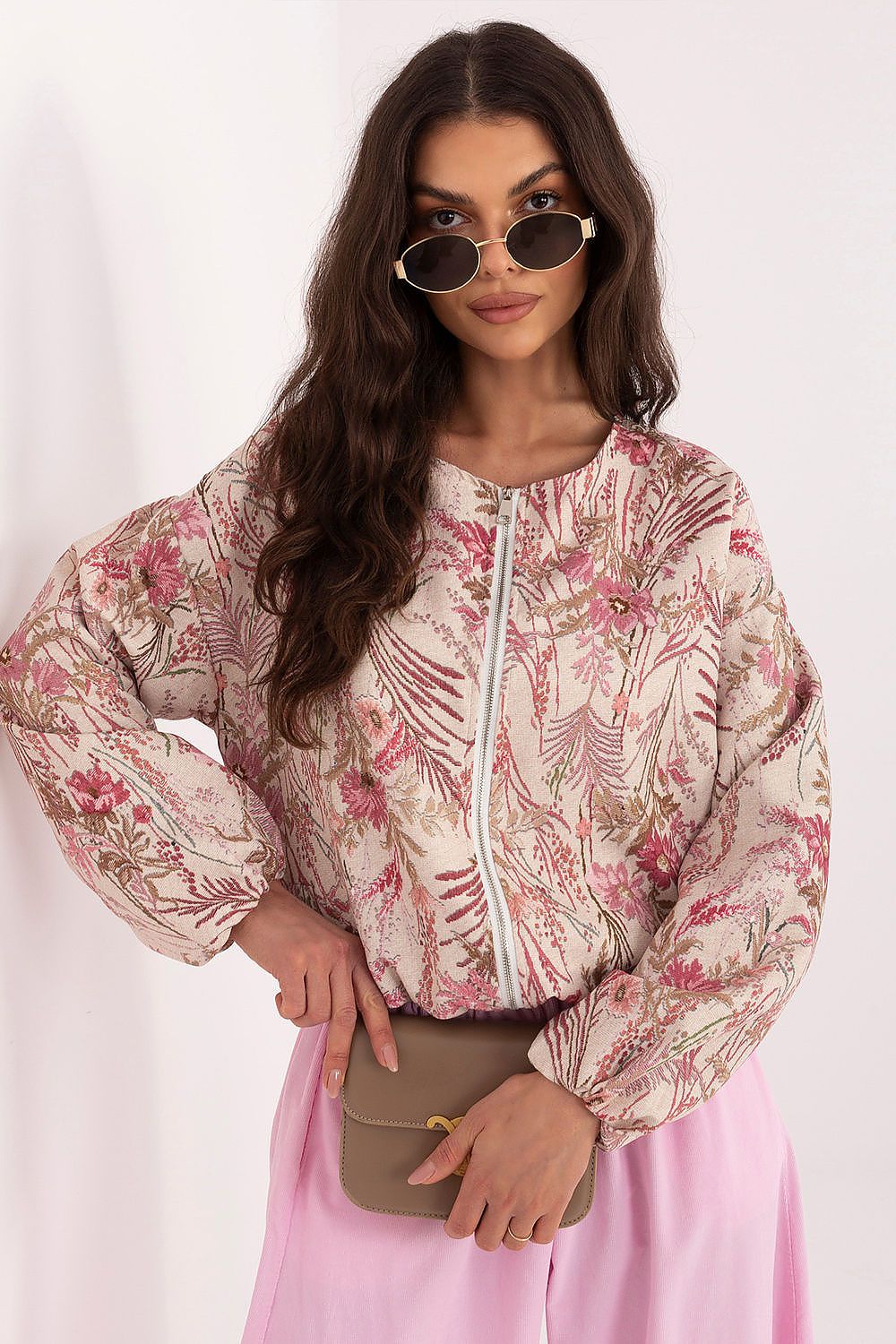 Manteau imprimé floral Italy Moda pour un style chic